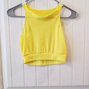 Yellow crop top